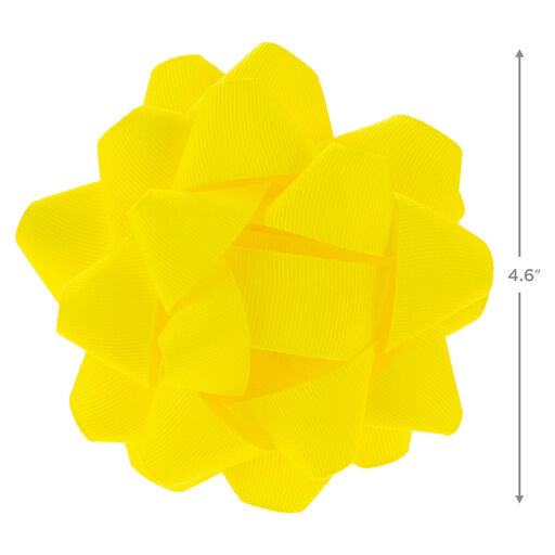 Yellow Grosgrain Ribbon Gift Bow, 4.6", 