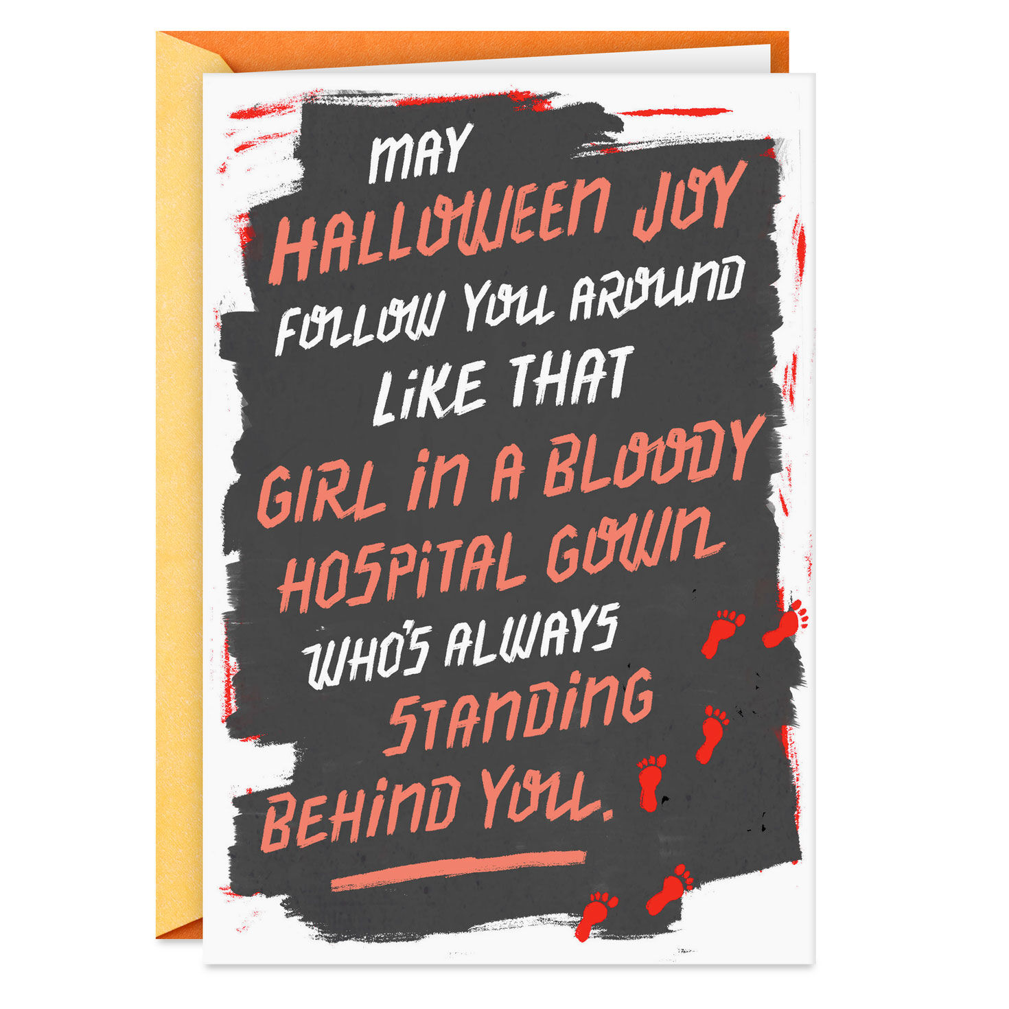 Creepy Hospital Gown Girl Funny Halloween Card