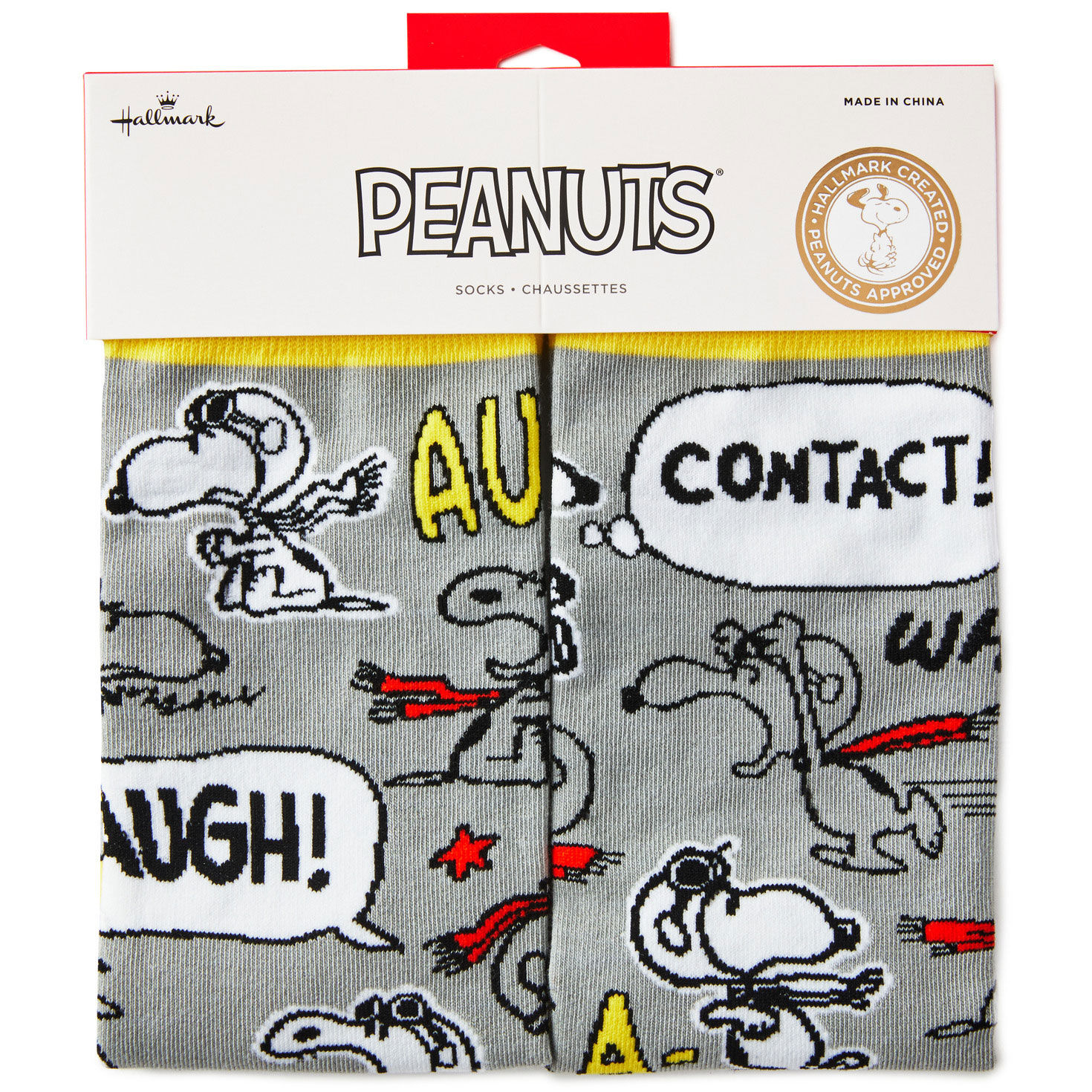 Peanuts Flying Ace Snoopy Crew Socks