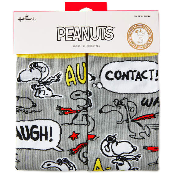 Peanuts® Flying Ace Snoopy Crew Socks, , large image number 2