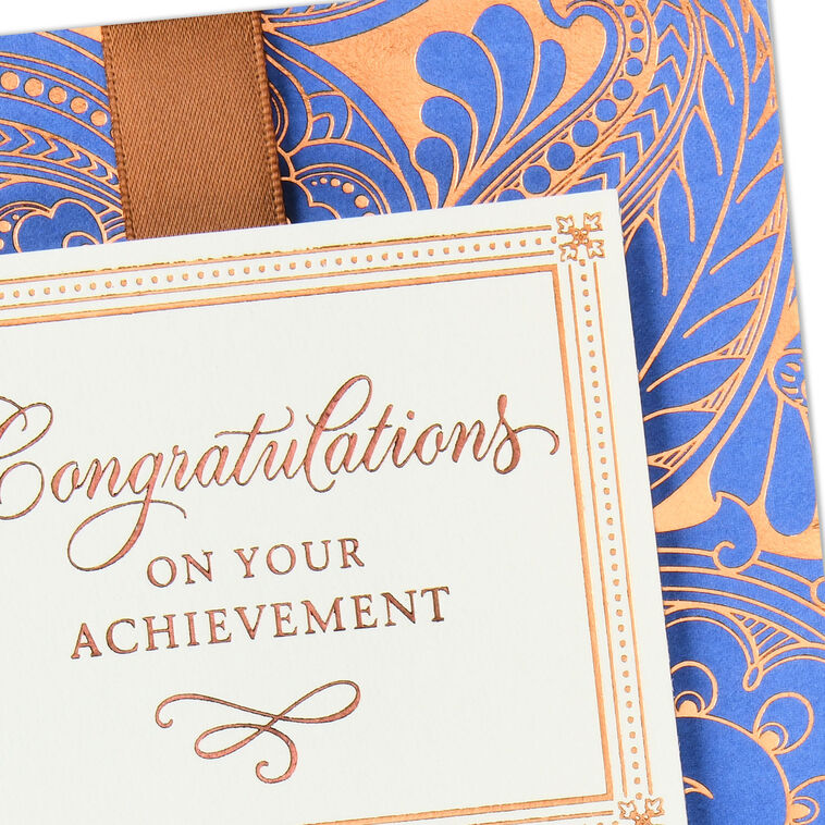 Blue Paisley Congratulations Card Card Front Detail image number 5