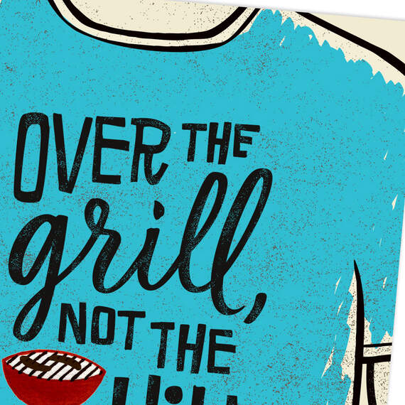 Over the Grill Funny Birthday Card, , large image number 4