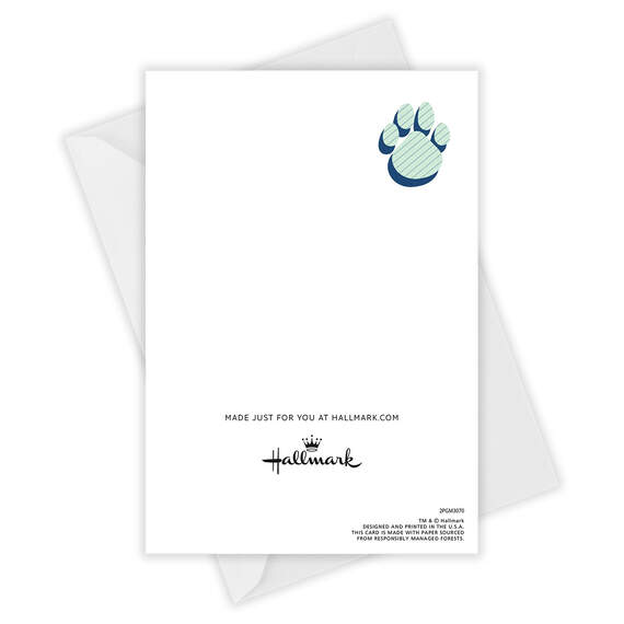 High Five Pet Pawprint Folded Photo Card, , large image number 4