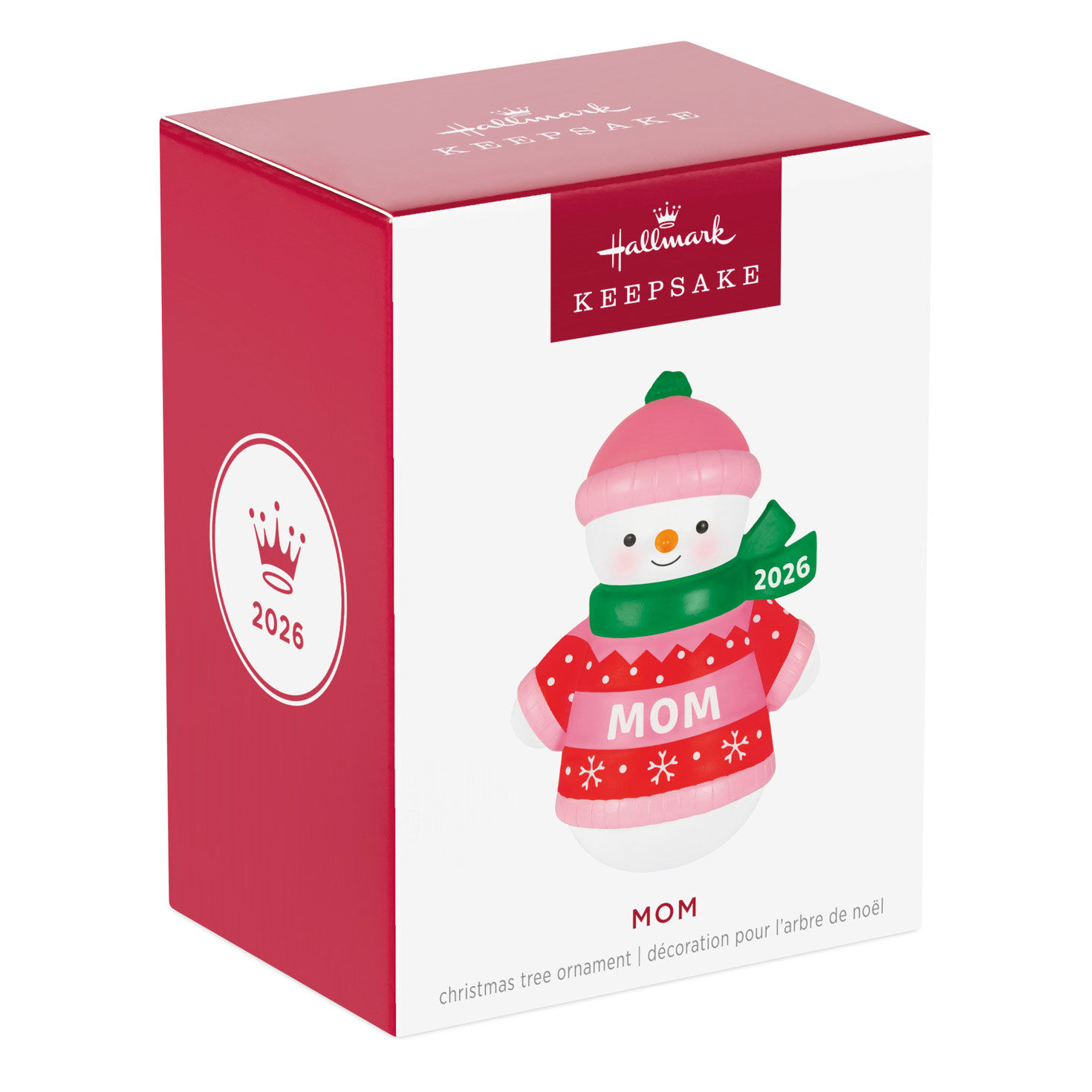 Pink Mom Snowman 2026 Keepsake Ornament package front image number 7