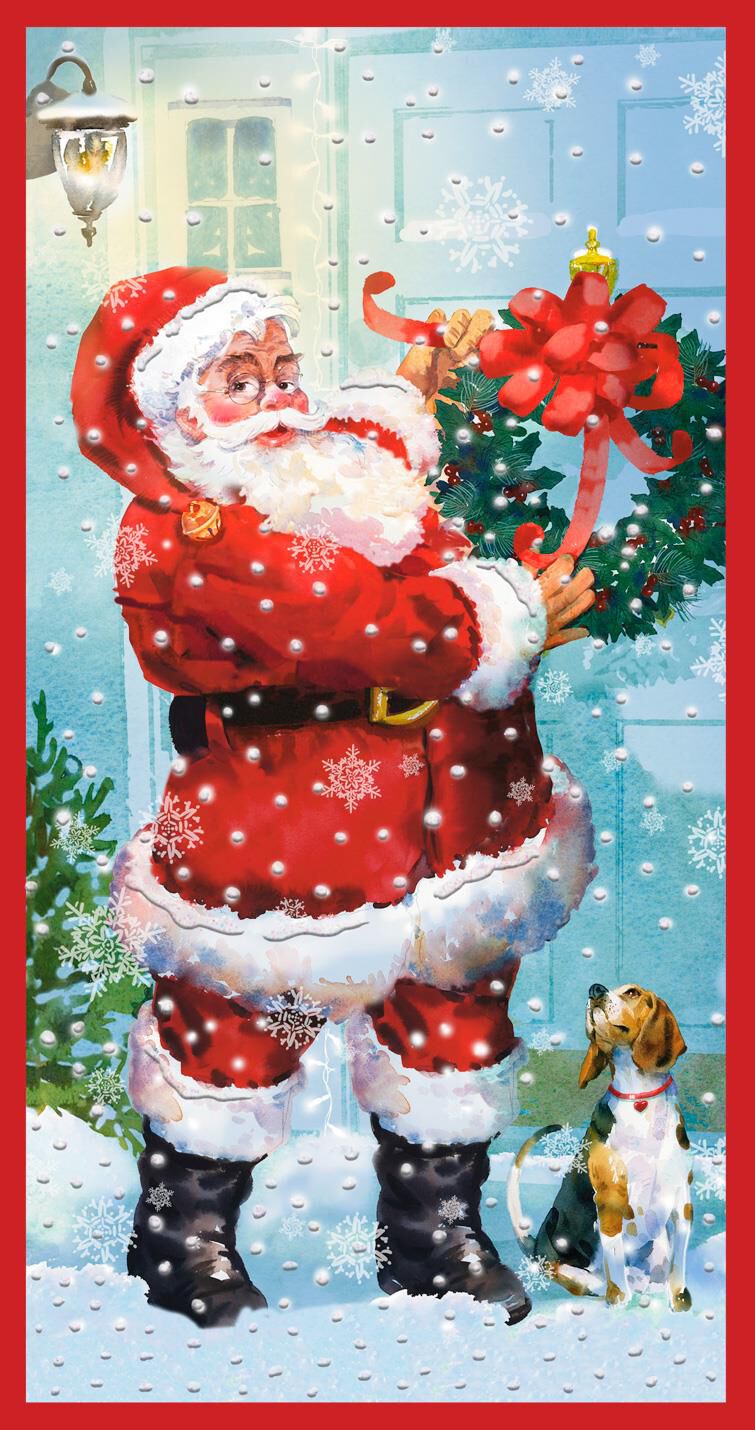 Vintage Santa Money Holder Christmas Card, Pack of 10