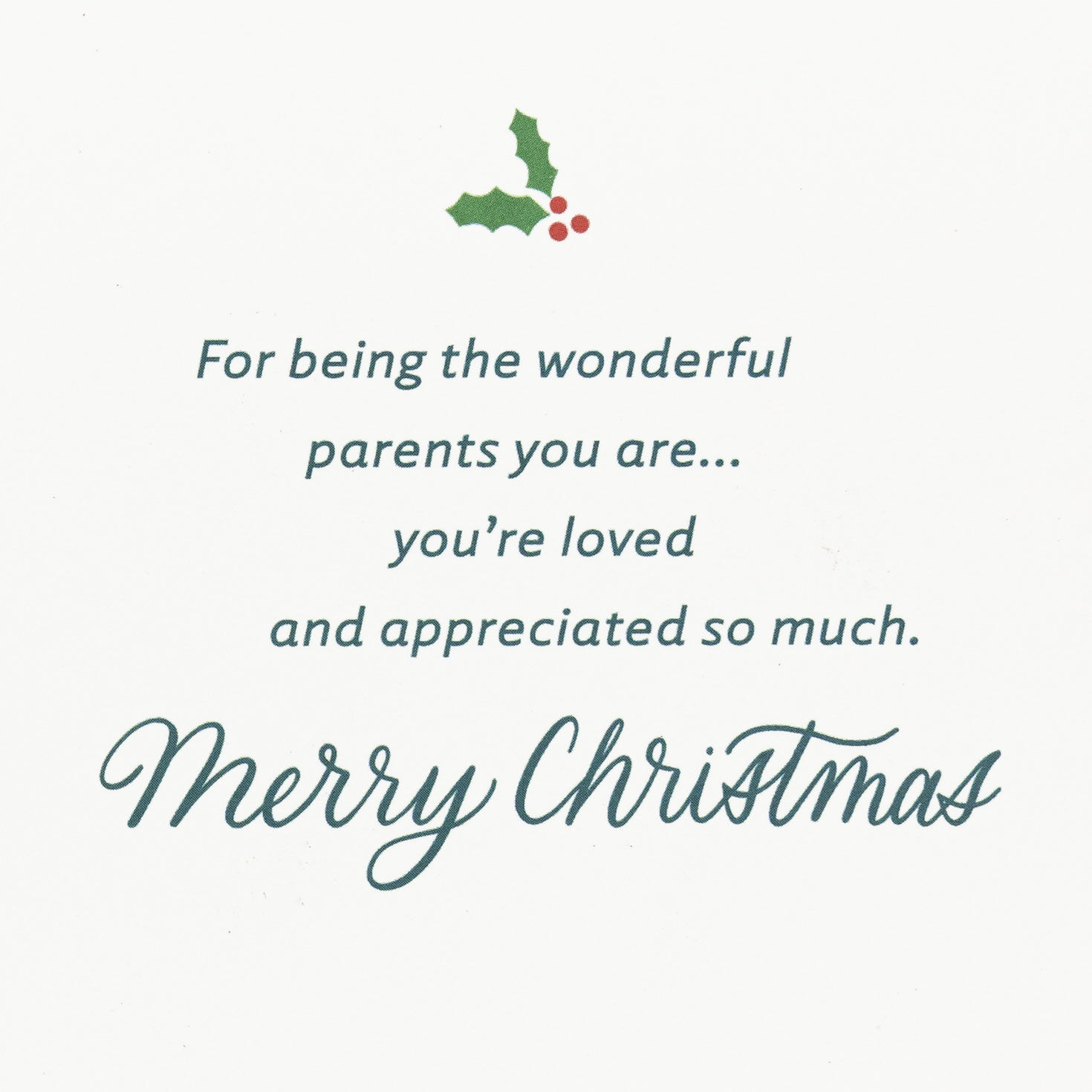 You're Loved and Appreciated Christmas Card for Mom and Dad From Us, , large image number 3
