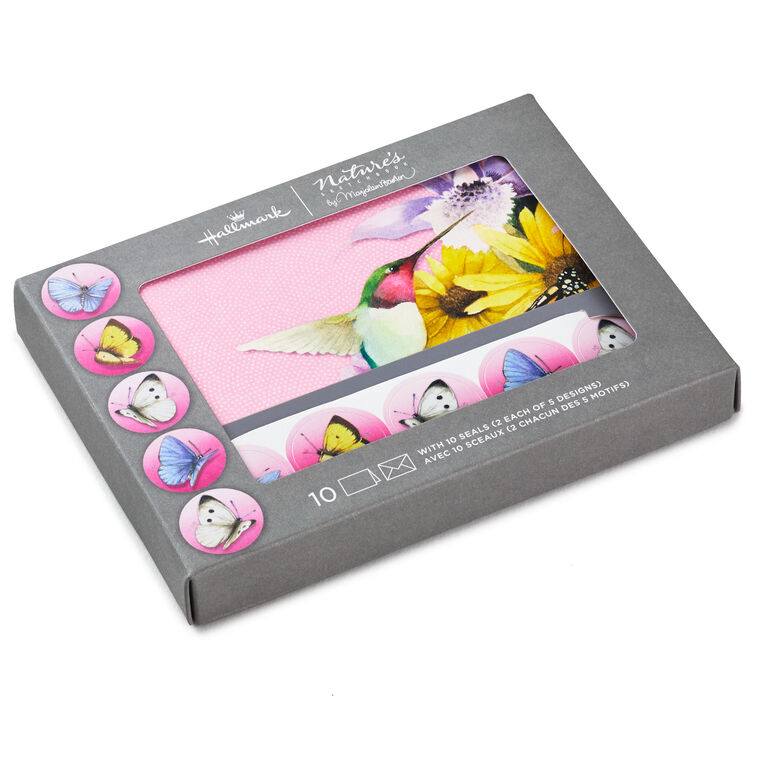 Marjolein Bastin Hummingbird and Butterfly Boxed Blank Note Cards Multipack, Pack of 10
