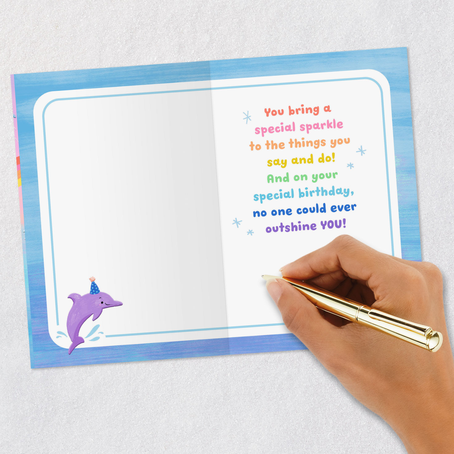 Splash and Sparkle Birthday Card for Girl, , large image number 6