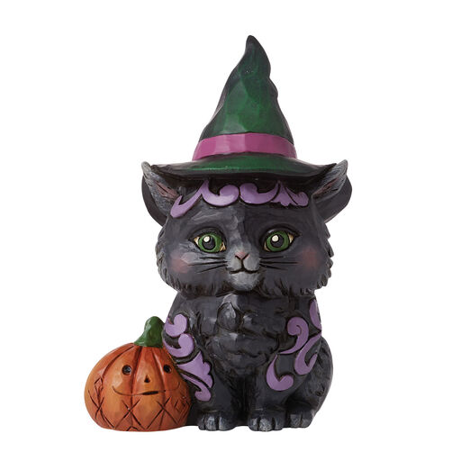 Jim Shore Black Cat Mini Figurine, 3.93", 