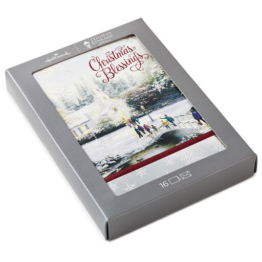 Thomas Kinkade Christmas Blessings Boxed Christmas Cards, Pack of 16, 
