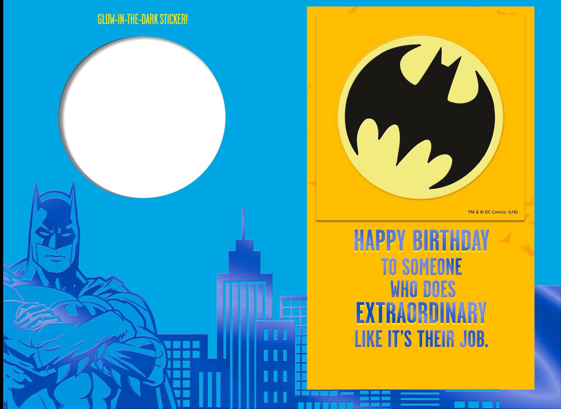 DC Comics™ Batman™ Extraordinary Birthday Card With Sticker