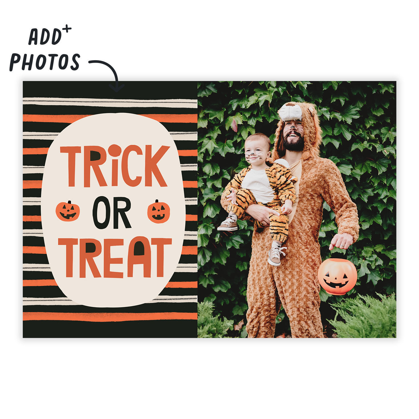 Bold Stripes Trick or Treat Halloween eCard, , large image number 2
