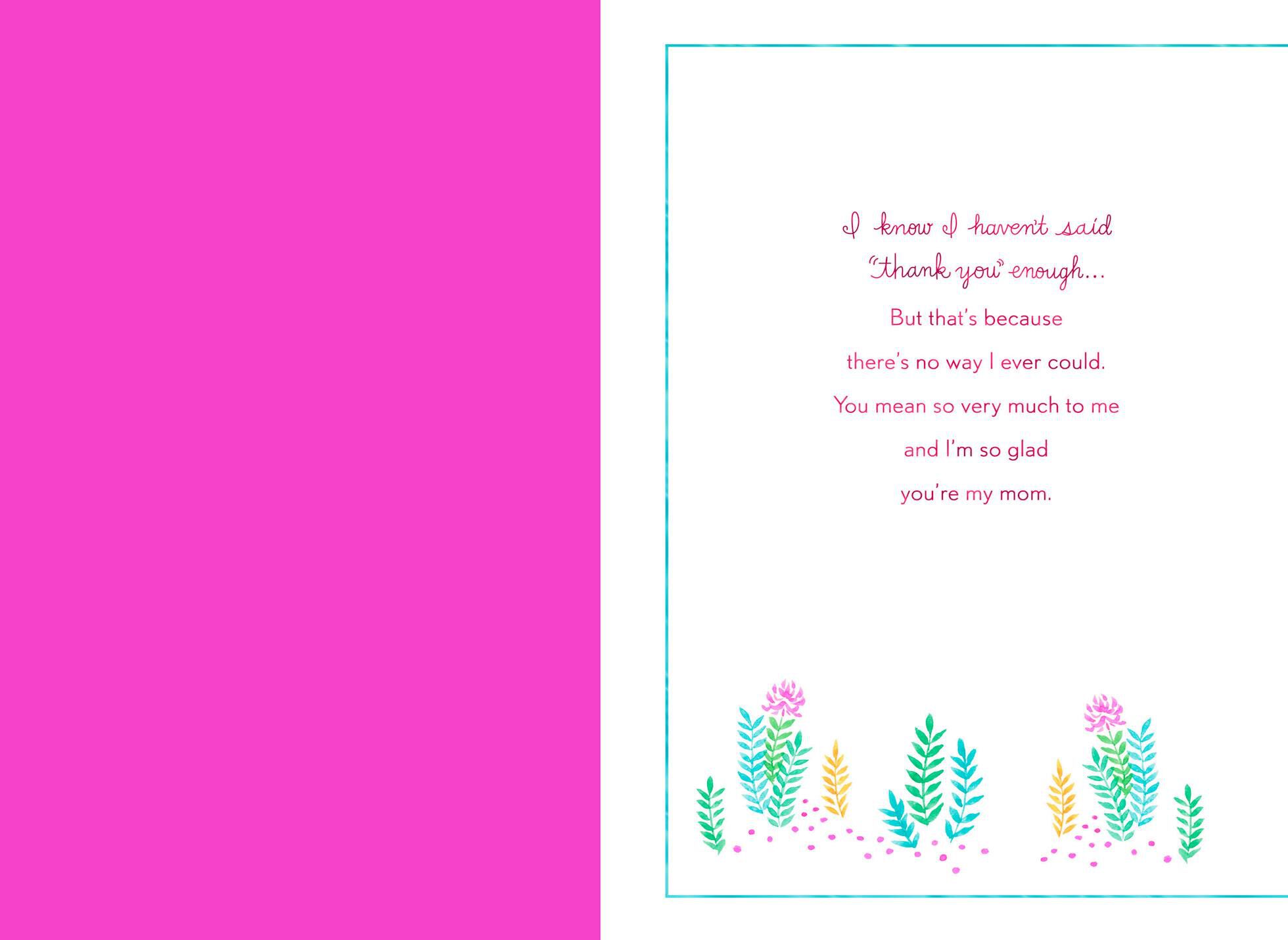 Love You More Than Words Can Say Mother's Day Card