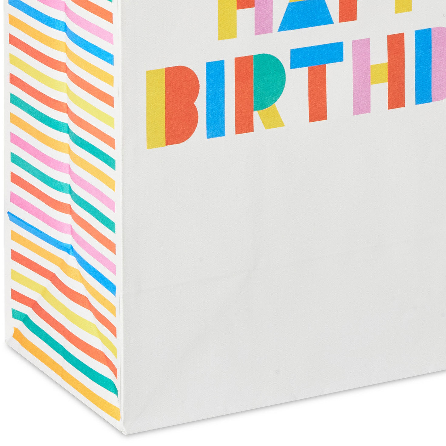 Collage Lettering Large Birthday Gift Bag Base/Side Detail image number 5