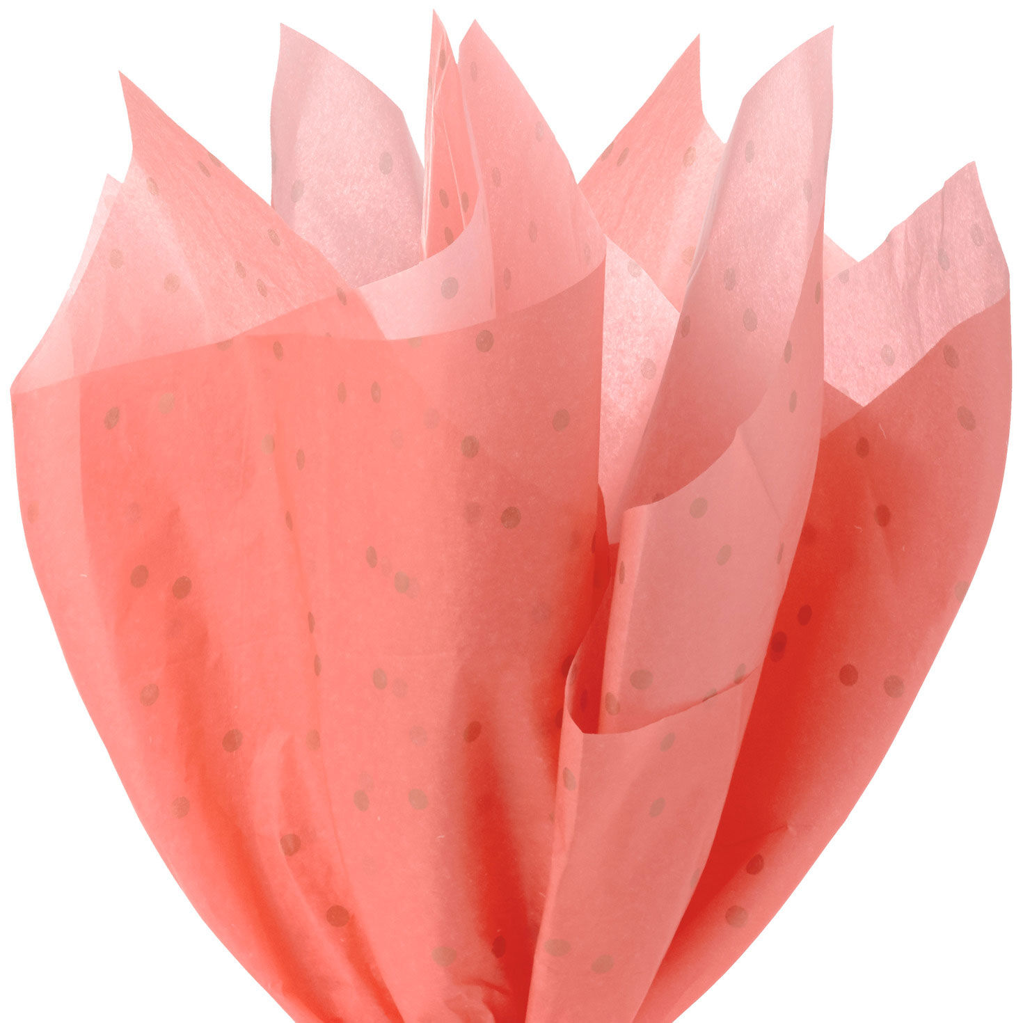 Gold Dots on Coral Tissue Paper, 6 sheets, , large image number 2