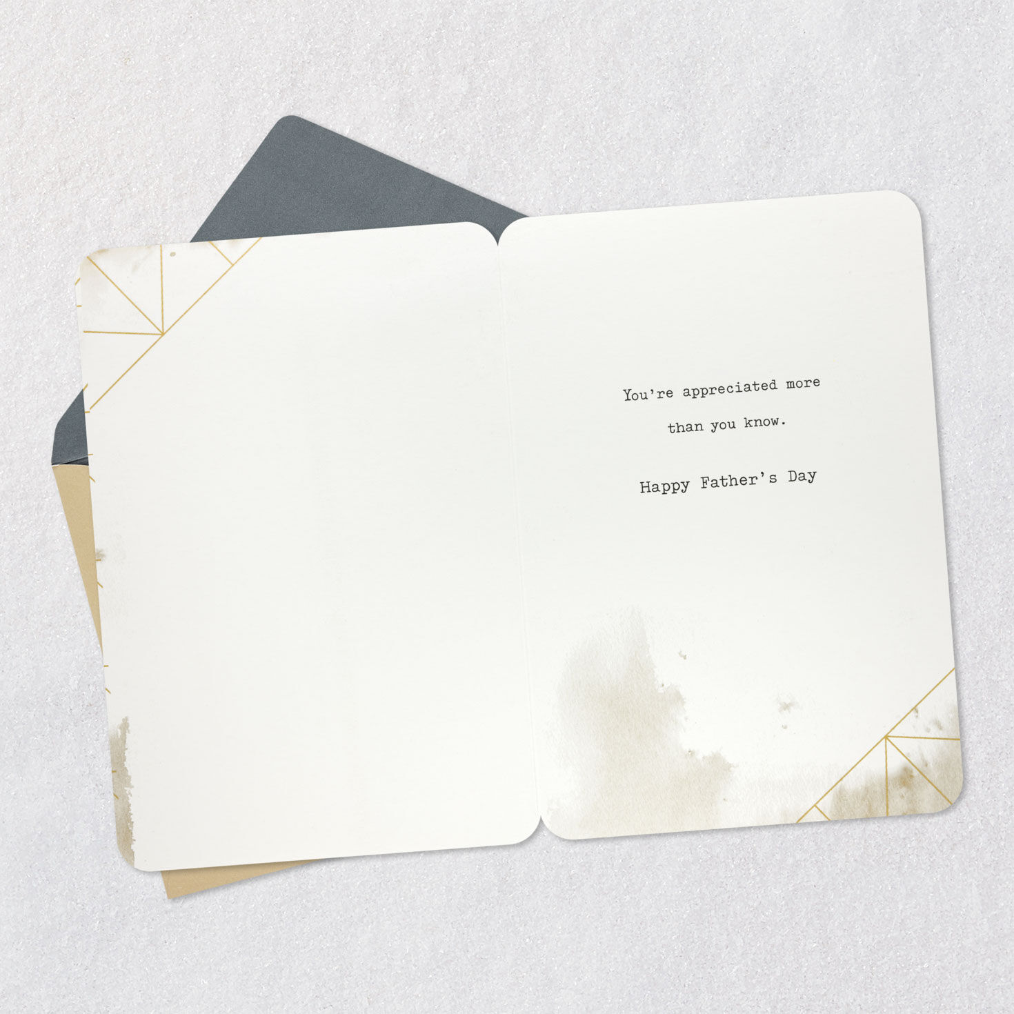 Thank You Token on Jute Twine Father's Day Card Open card with envelope image number 3