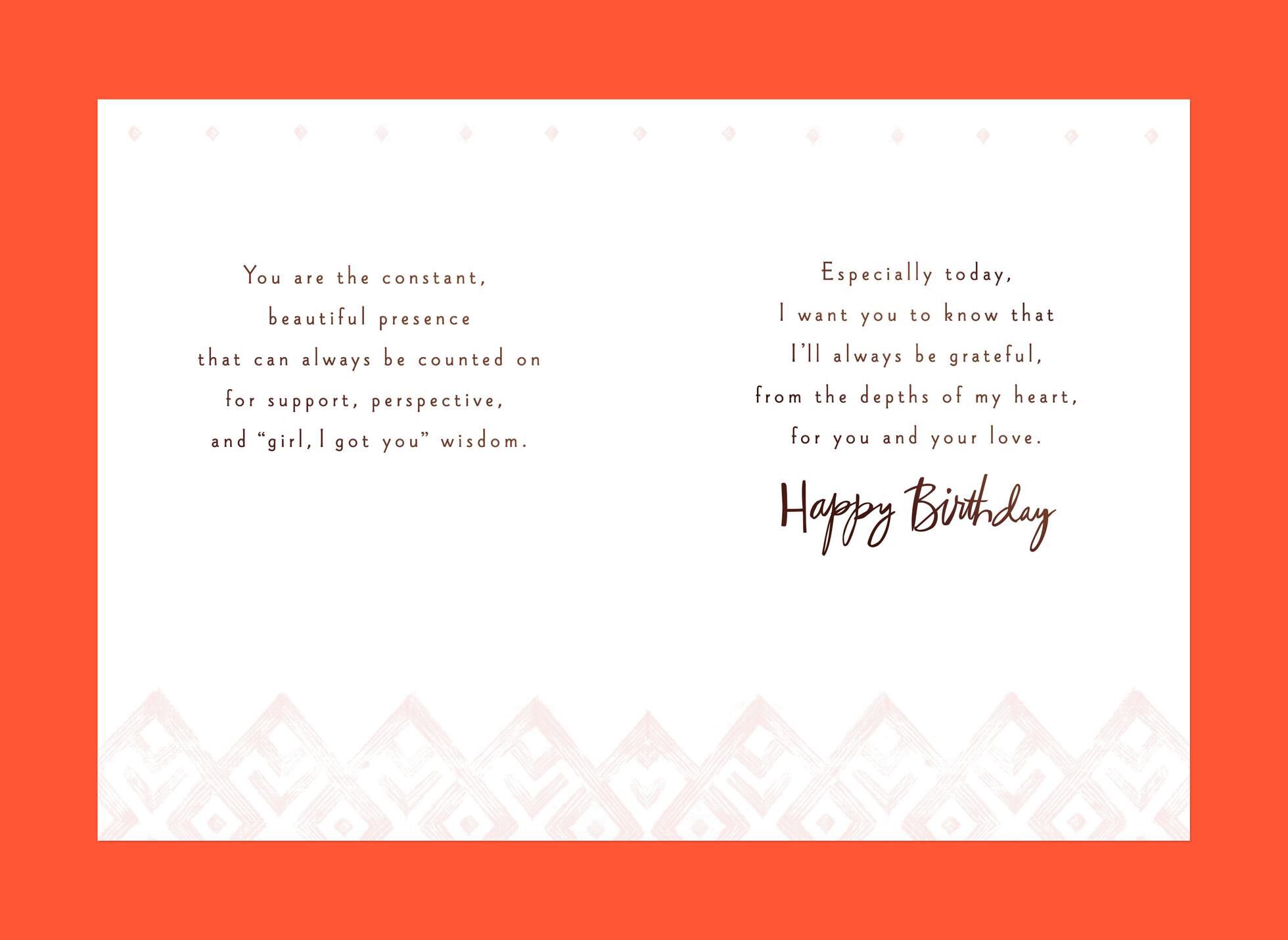 Your Constant, Beautiful Presence Birthday Card for Sister