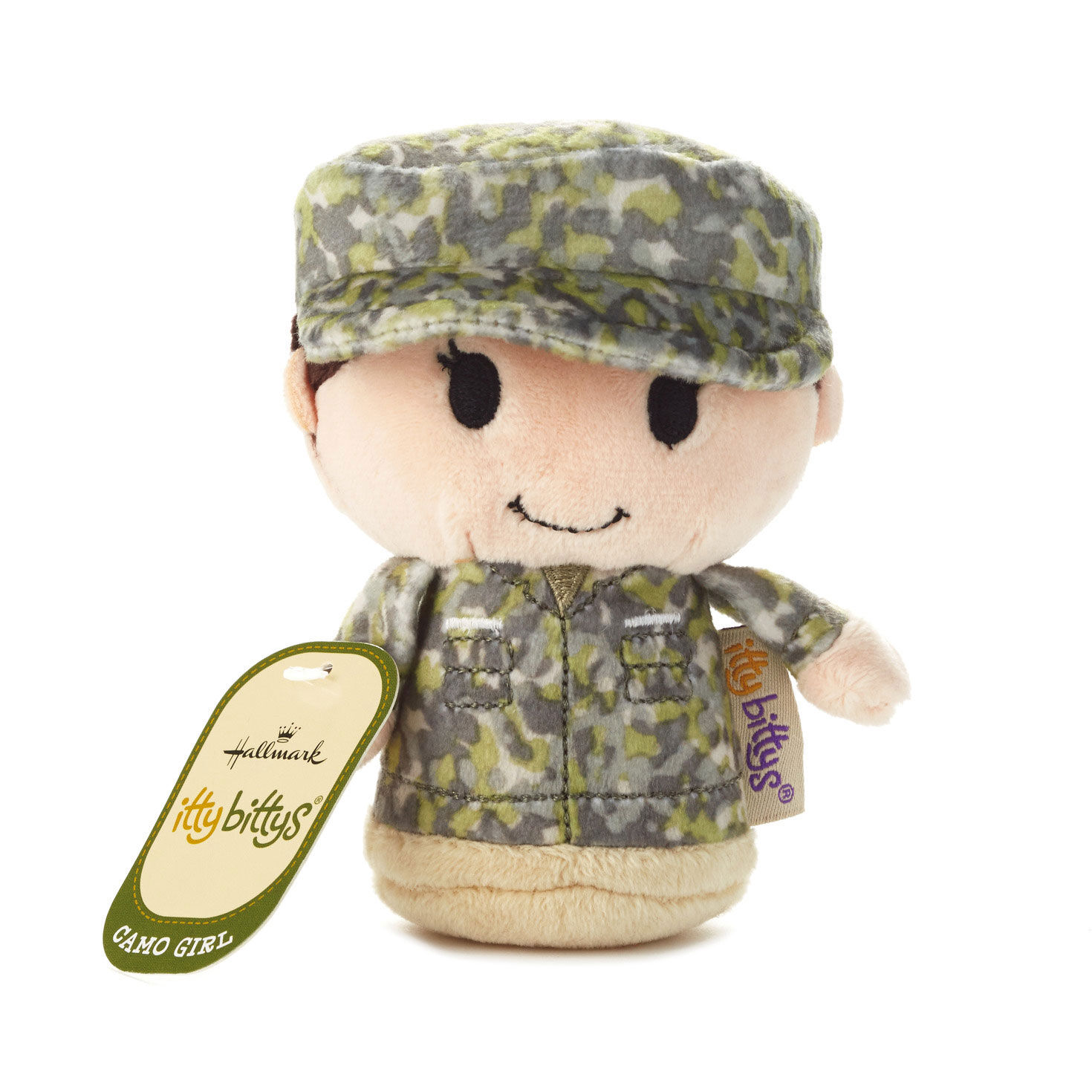 itty bittys® White Woman in Green Camo Plush for only USD 9.99 | Hallmark