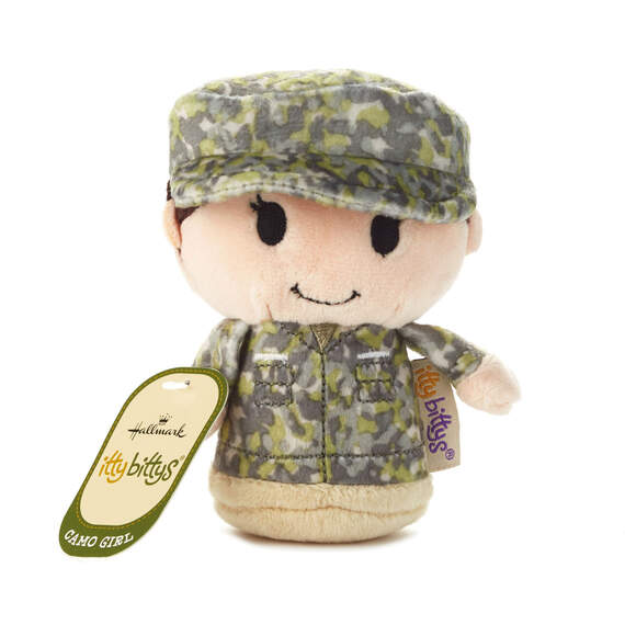 itty bittys® White Woman in Green Camo Plush, , large image number 2