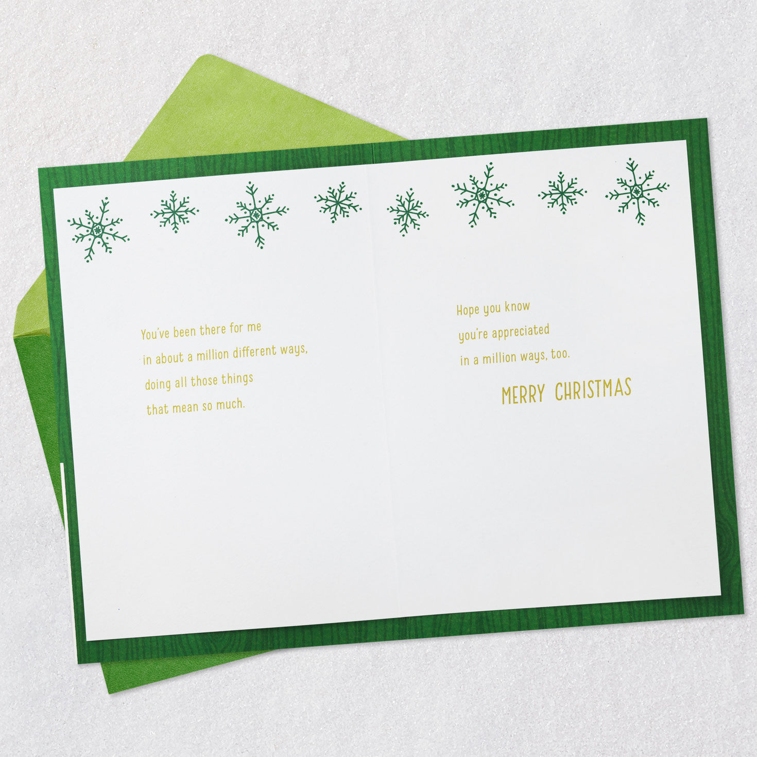 Polar Bears and Tree Dad Christmas Card Open card with envelope image number 4