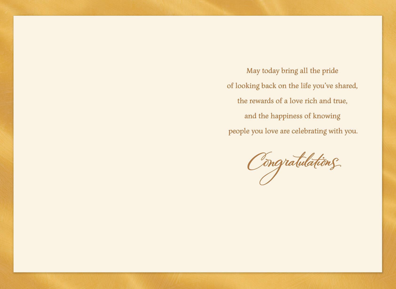 Golden Wishes 50th Anniversary Card