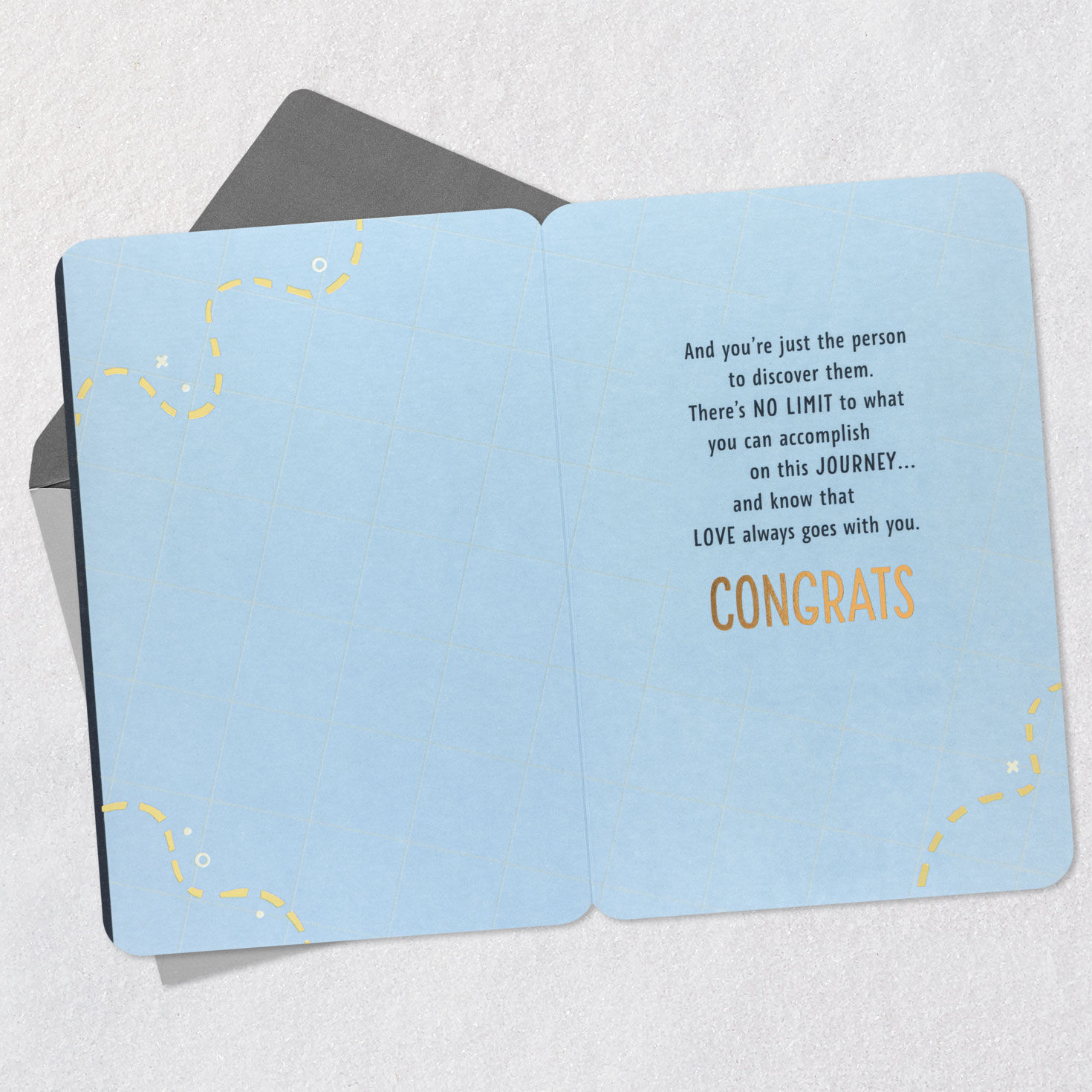 Map, Compass and Lantern Graduation Card for Nephew Open card with envelope image number 3