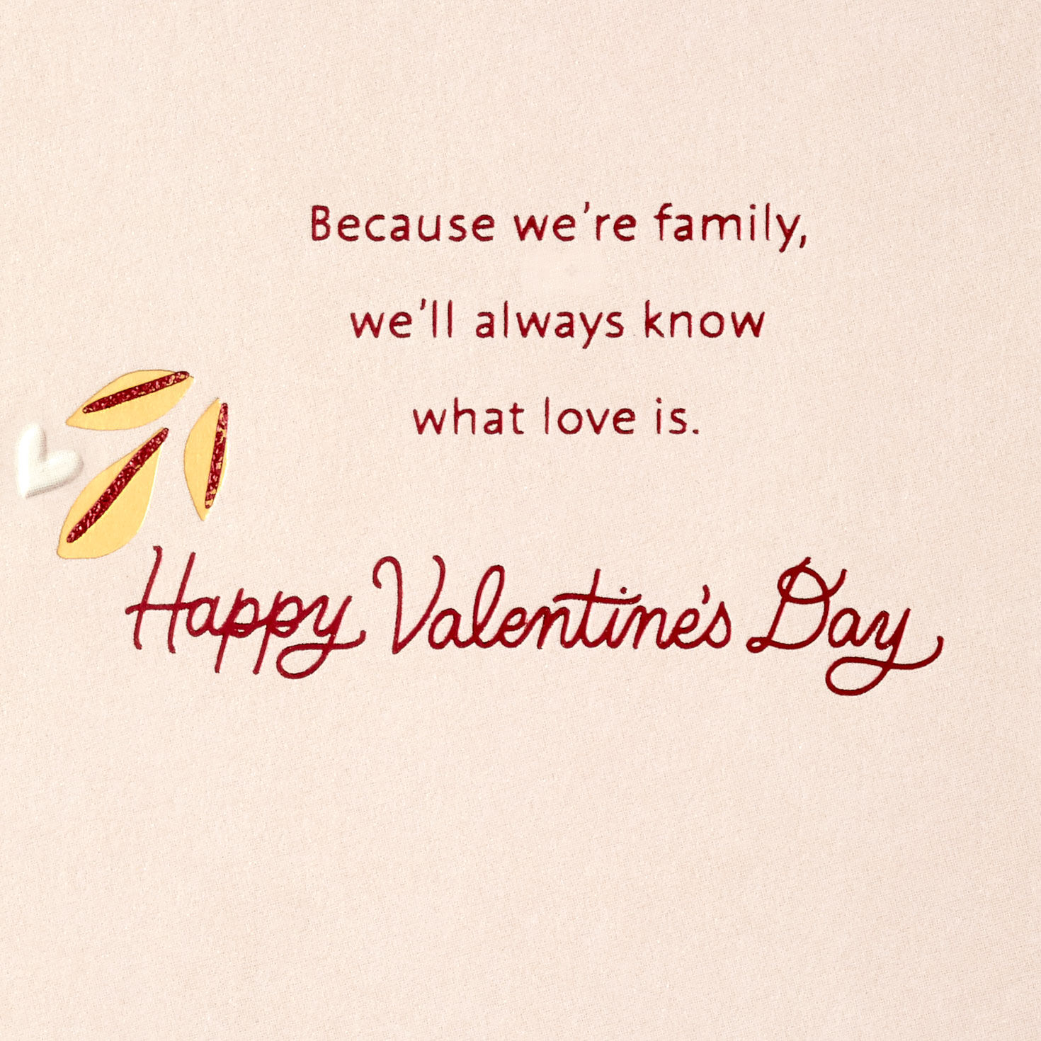 Letters and Flowers Valentine's Day Card for Family sentiment image number 3