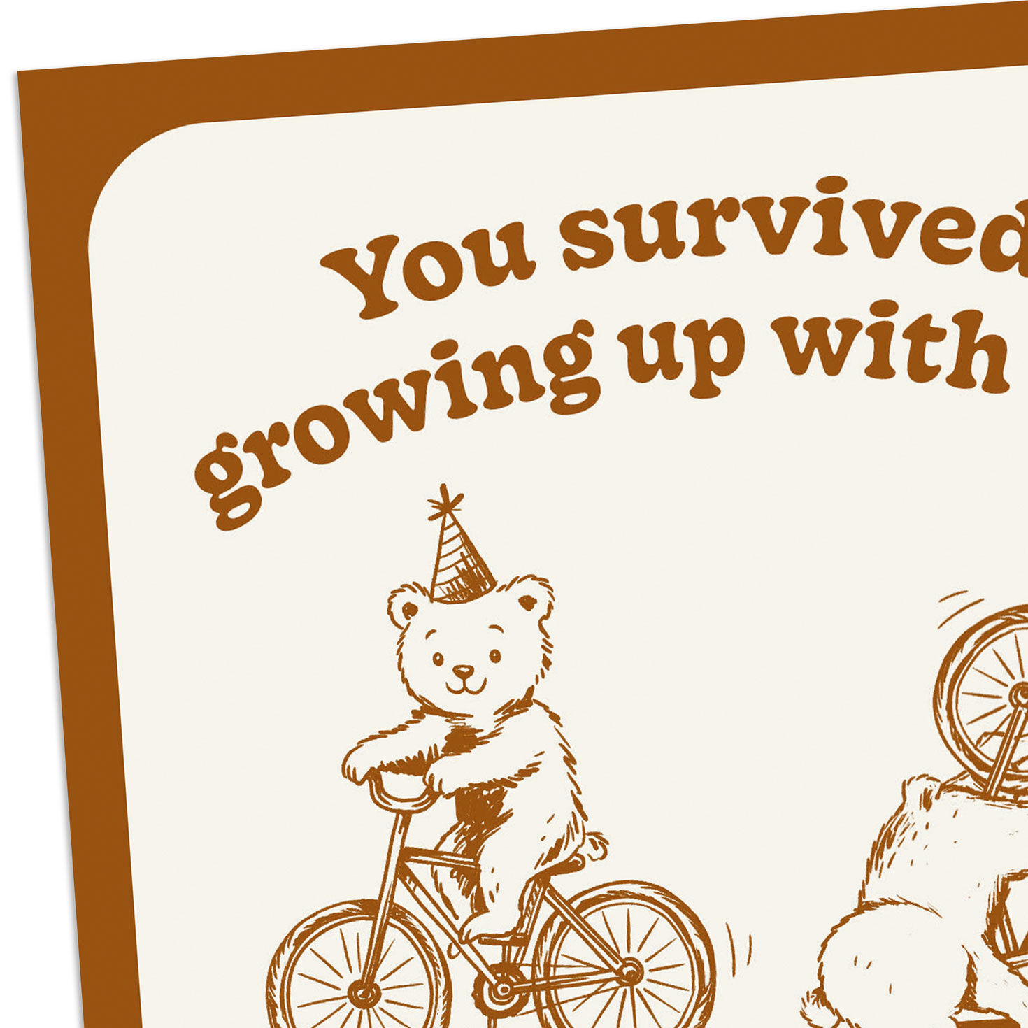Teddy Bears on Bikes Funny Sibling Birthday Card Card Front Detail image number 4