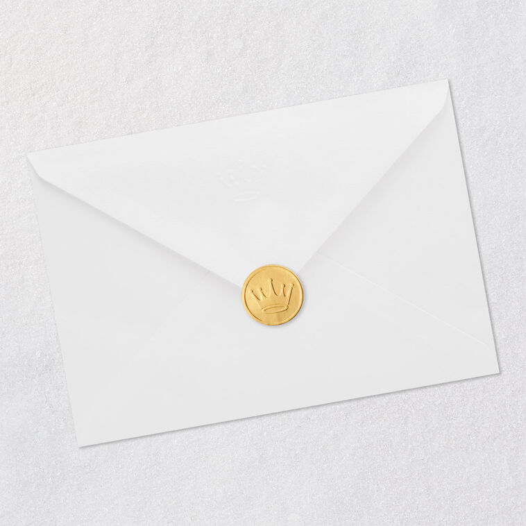 Gold Nutcrackers Red and Green Christmas Card Envelope Back with Seal image number 7