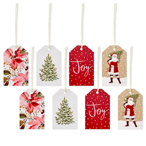 Nature's Beauty 8-Pack Christmas Gift Tag Assortment, 