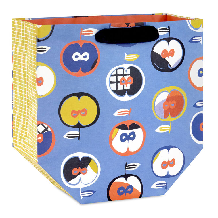 10.3" Vintage Whimsical Apple Halves Large Gift Bag