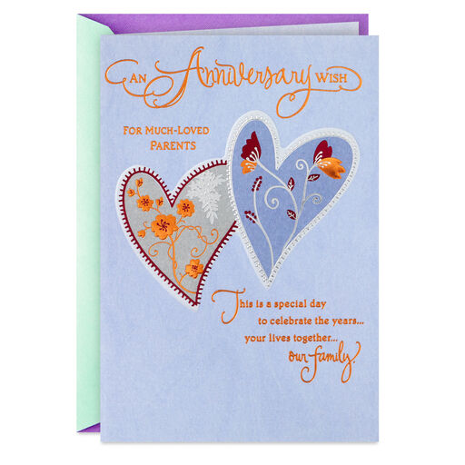 A Special Day to Celebrate Anniversary Card for Parents, 
