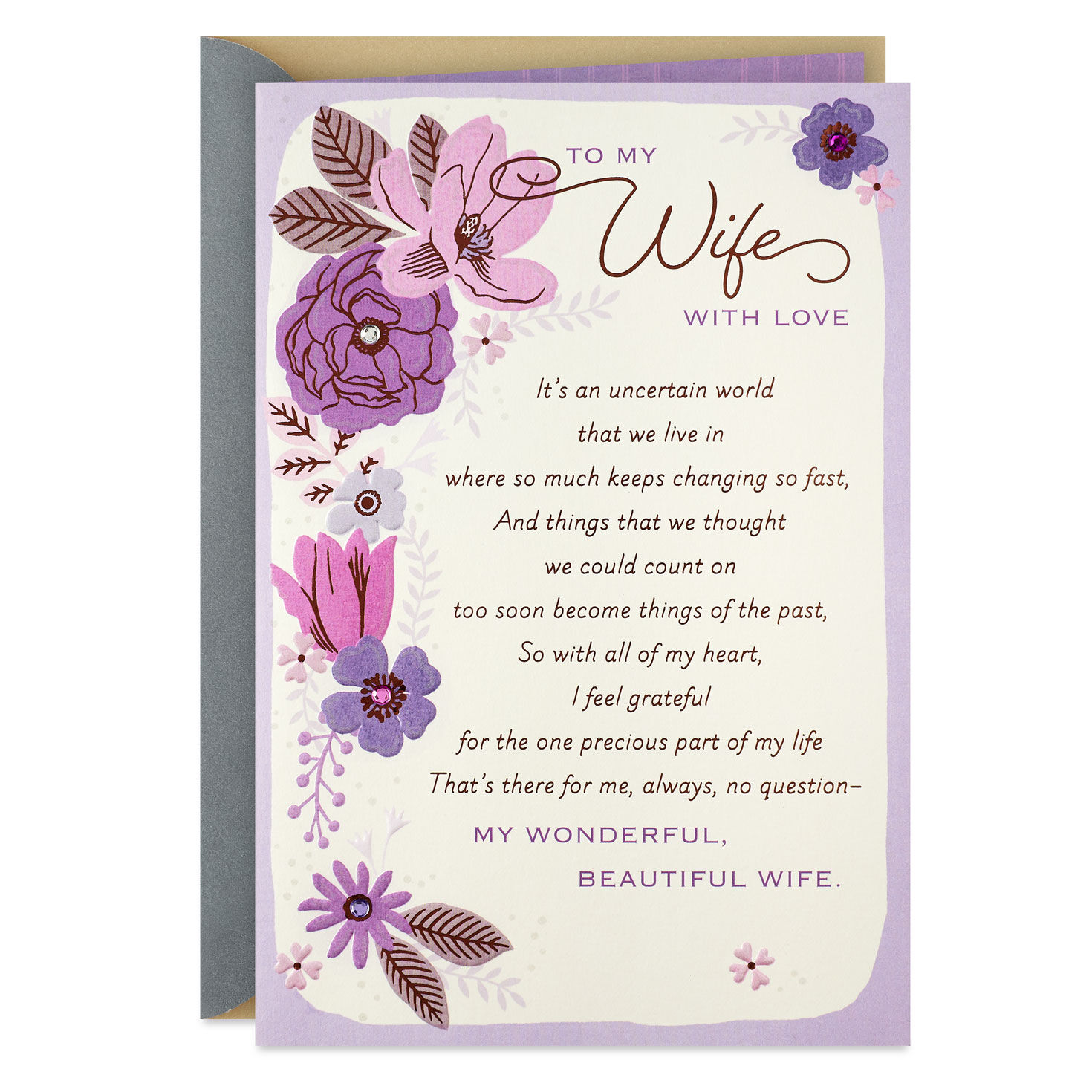 My Wonderful, Beautiful Wife Romantic Anniversary Card