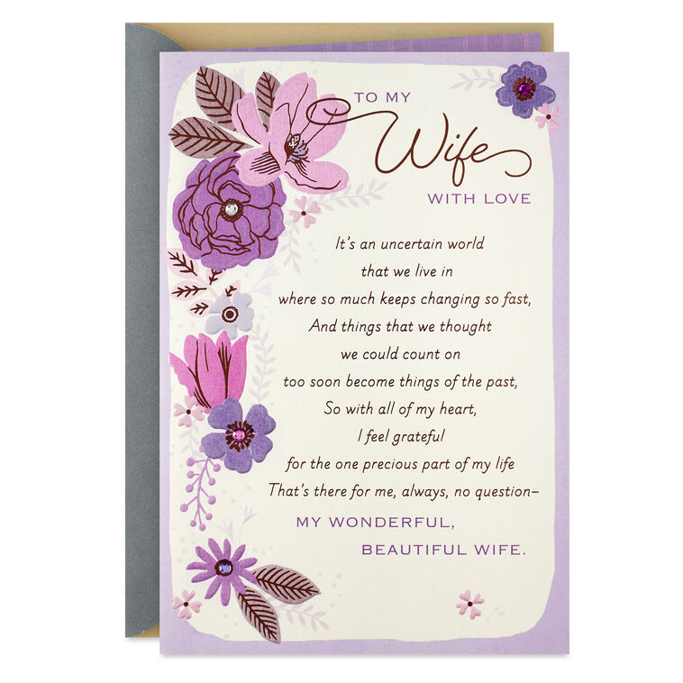 My Wonderful, Beautiful Wife Romantic Anniversary Card