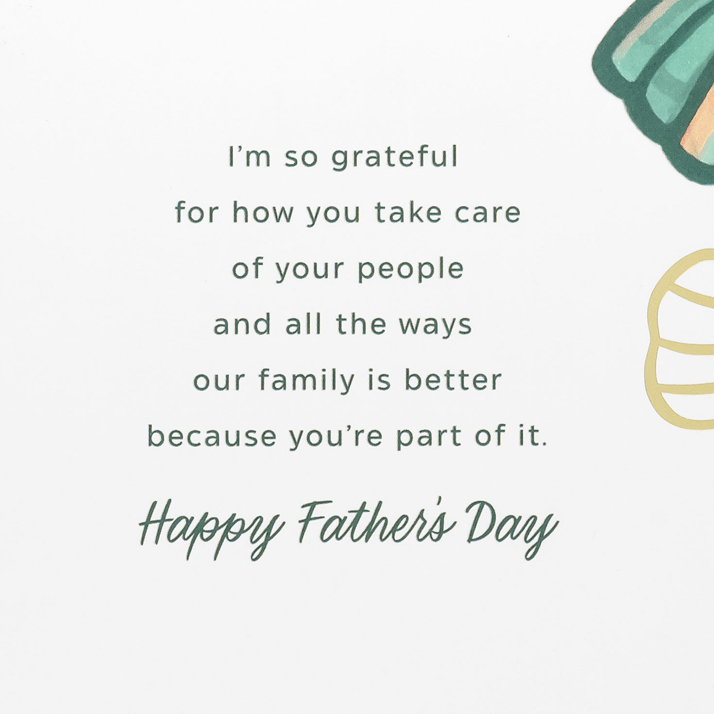 Ginkgo Leaves Stepdad Father's Day Card Sentiment image number 2