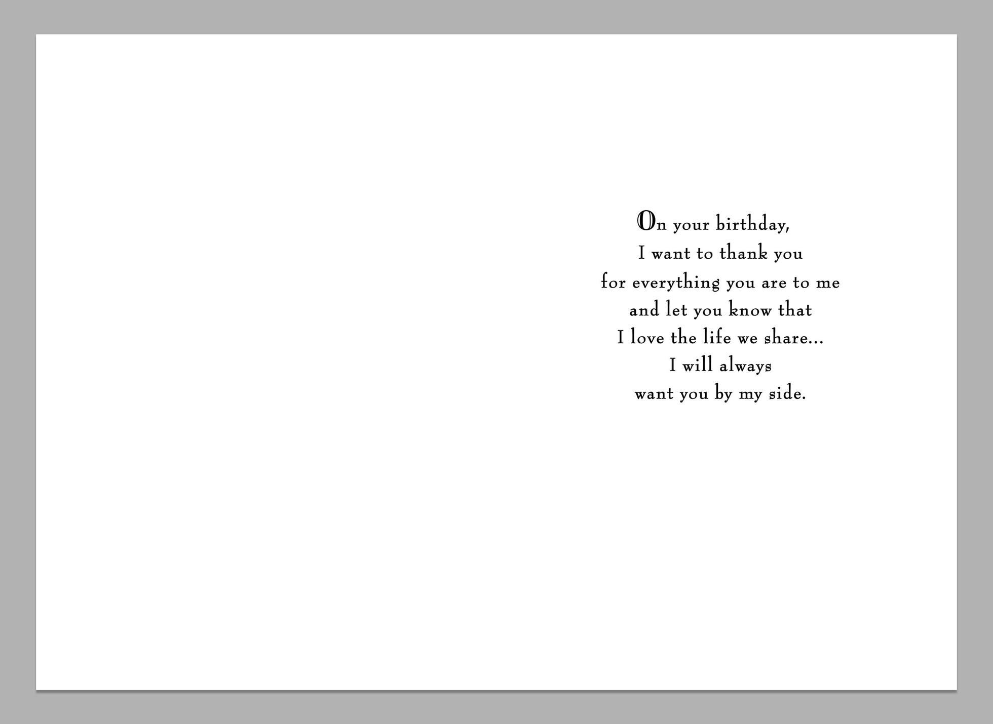 Black and White Floral Birthday Card for Husband