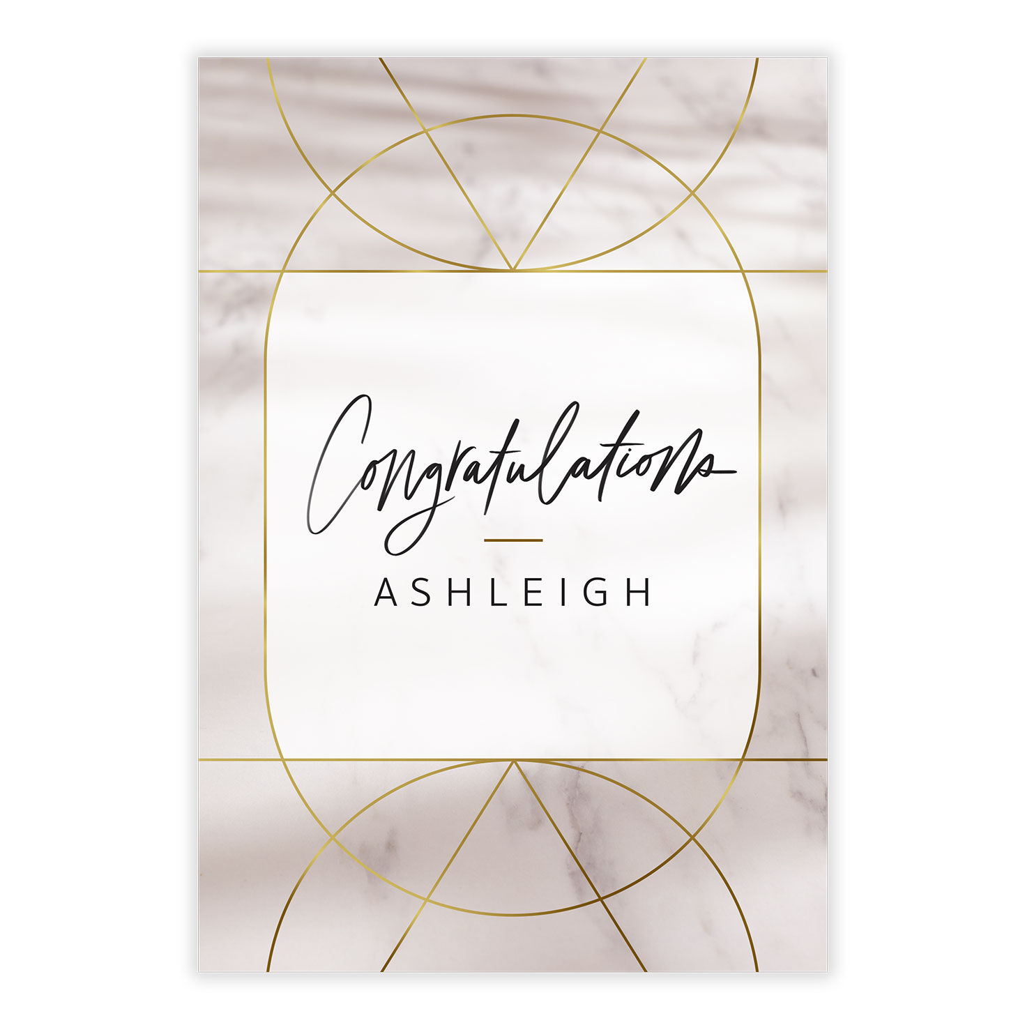 Personalized Gold Accents on Marble Design Card  image number 2