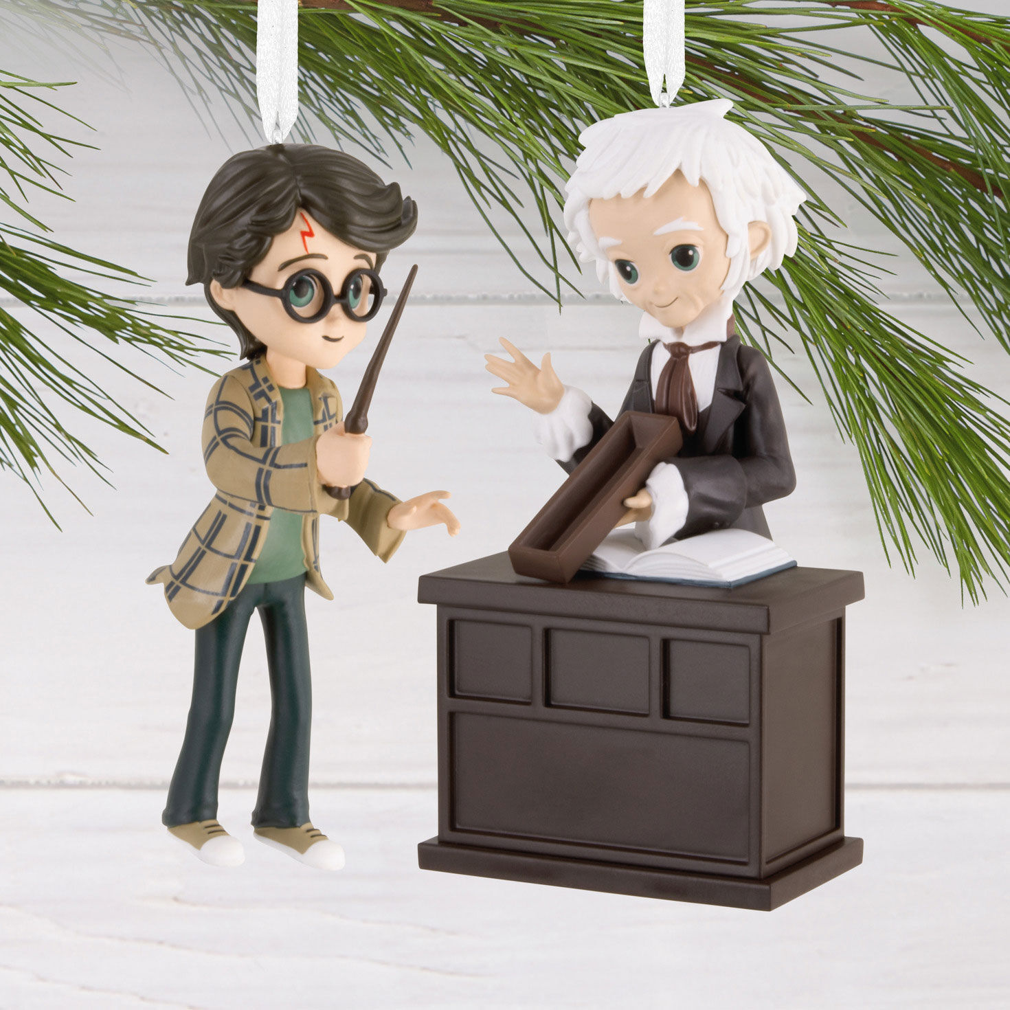 Harry Potter&trade; and Garrick Ollivander&trade; Hallmark Ornaments, Set of 2, , large image number 5