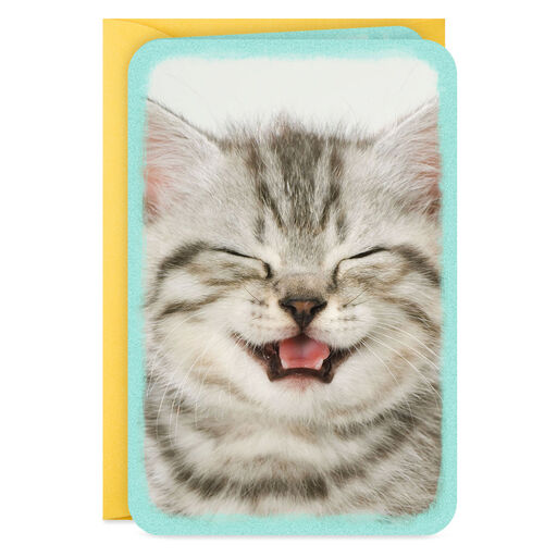 3.25" Mini Cute Kitten Blank Card, 