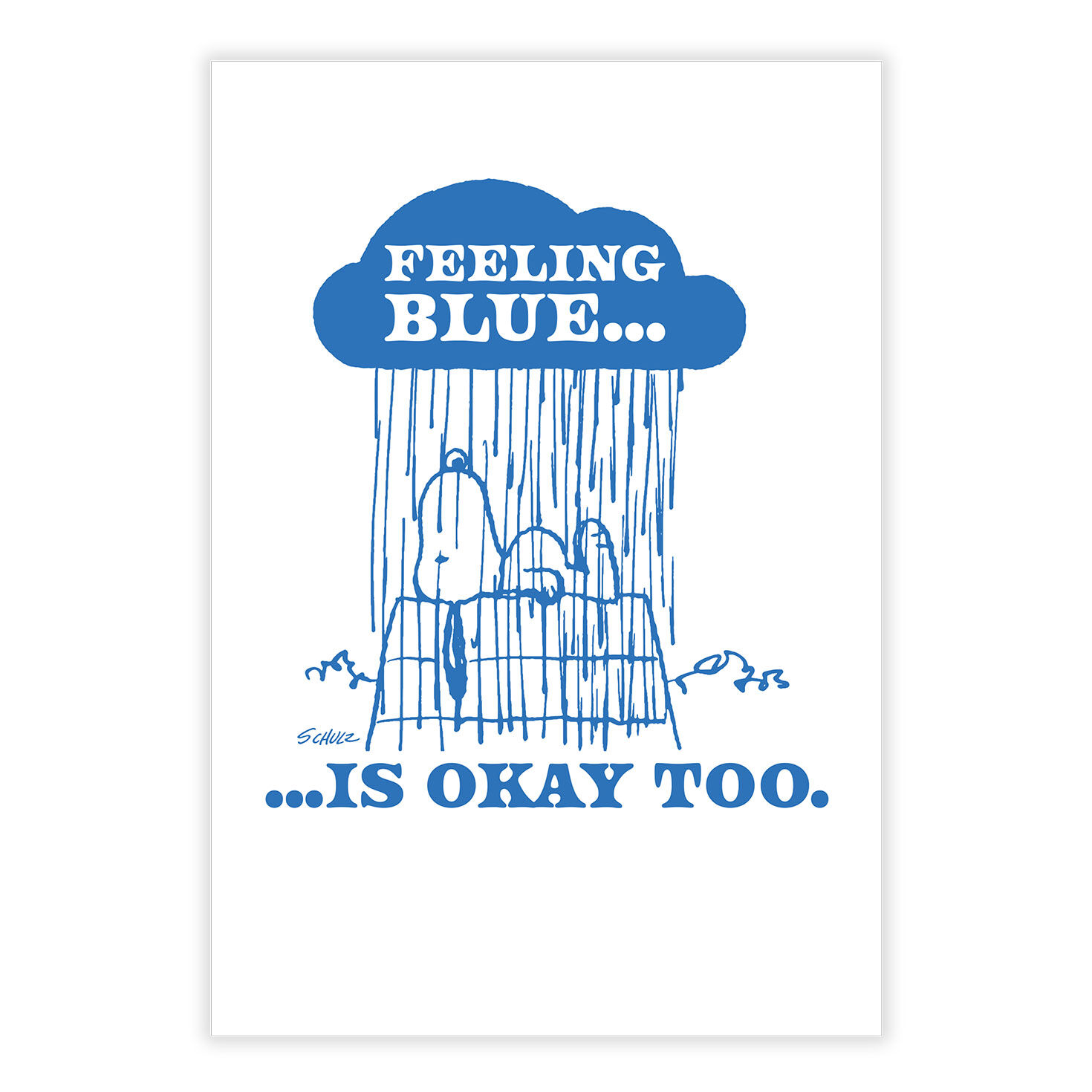 Peanuts® Snoopy Feeling Blue Custom Thinking of You Card for only USD 4.99 | Hallmark