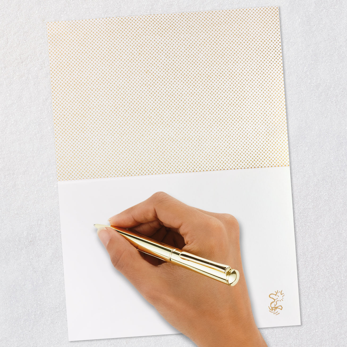 Peanuts Gang Stylized Gold Blank Card Signing card image number 5