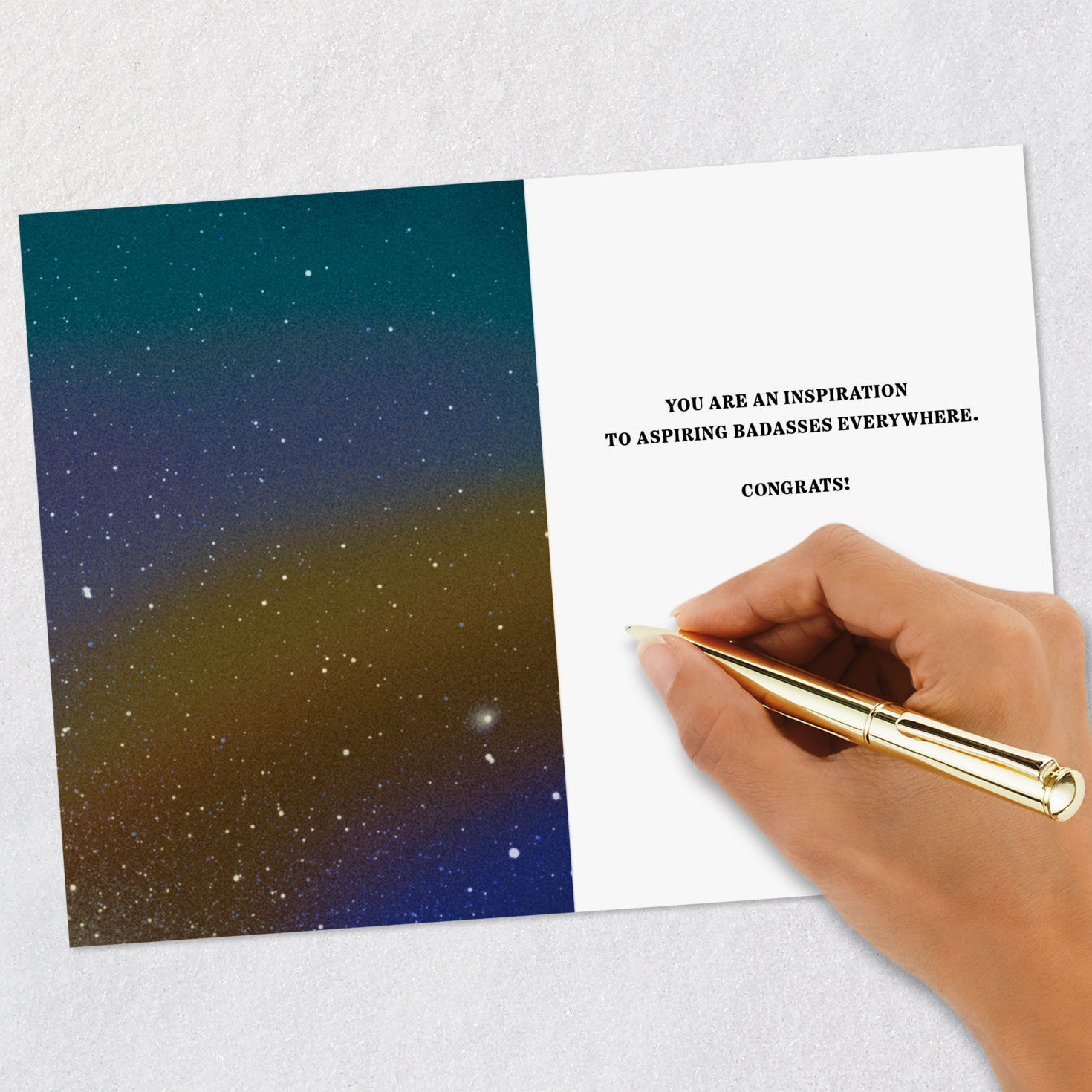 Tiger Unicorn in Space Funny Graduation Card Signing card image number 6