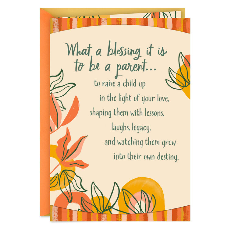 What a Blessing to Raise a Child New Baby Card for Parents