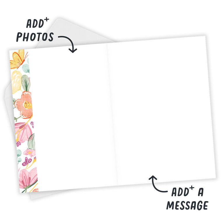 Personalized Flowers & Butterflies Happy Ever After Card  image number 3