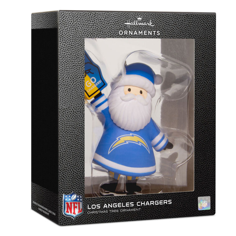 Los Angeles Chargers Santa Fan Christmas Ornament  image number 7