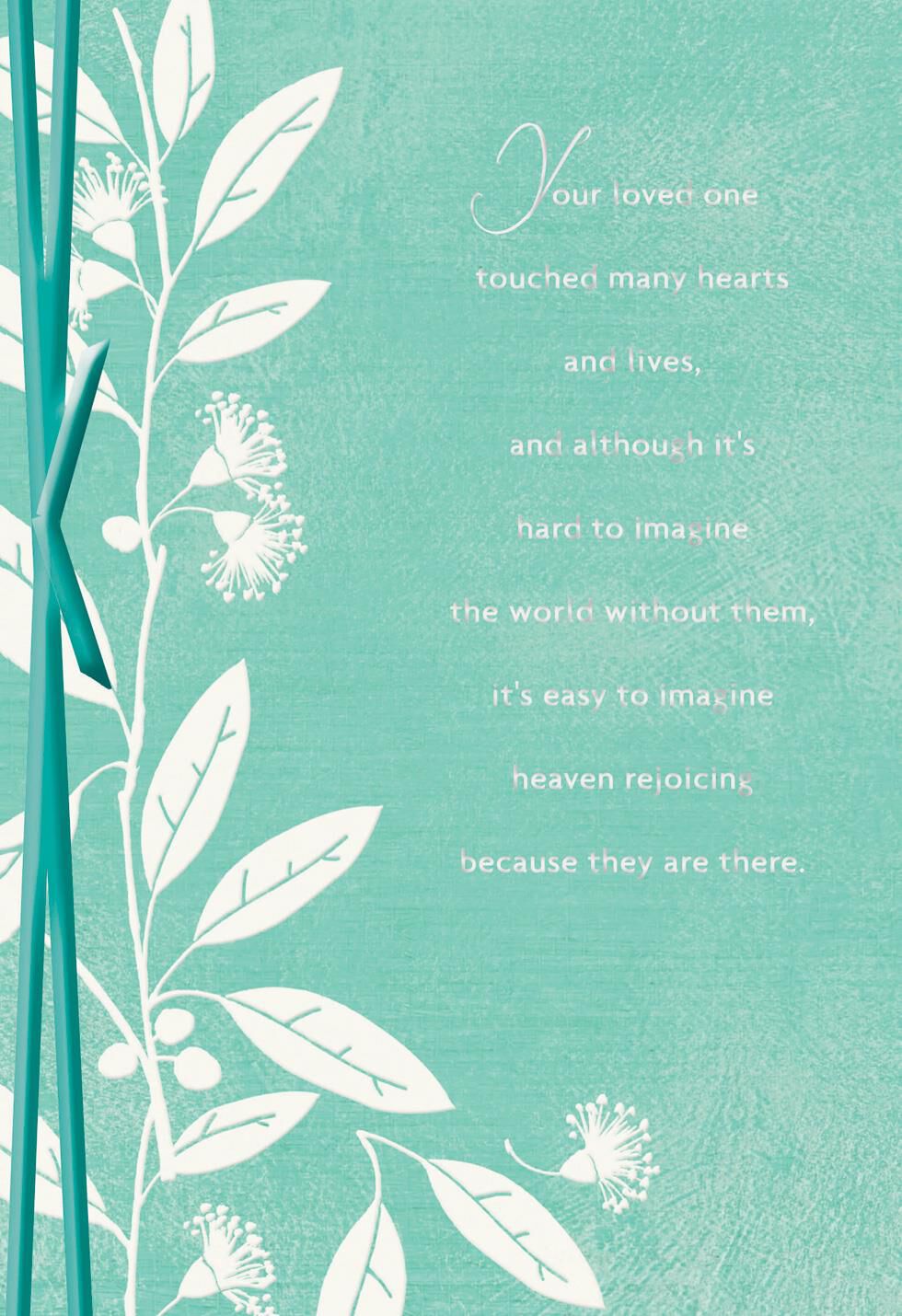 God Holds You Close Religious Sympathy Card