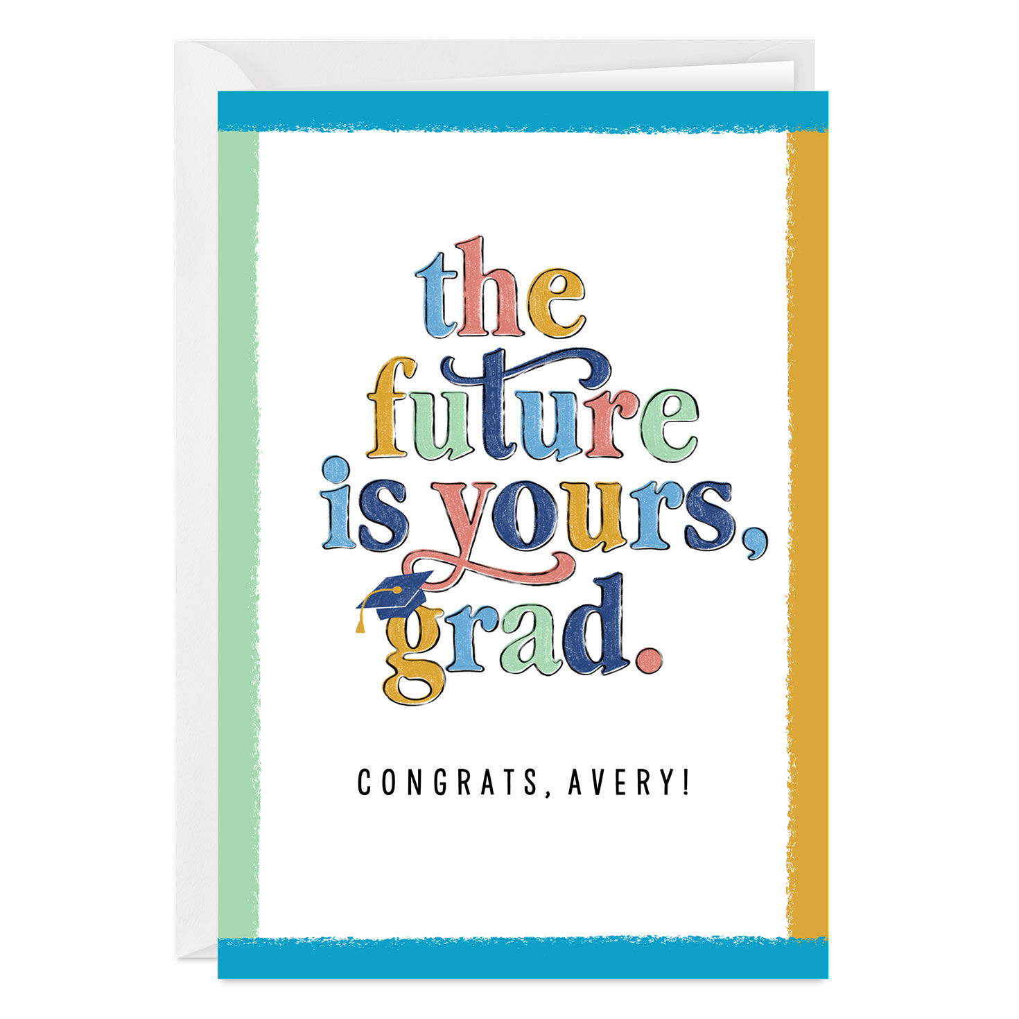 Personalized The Future Is Yours Graduation Card