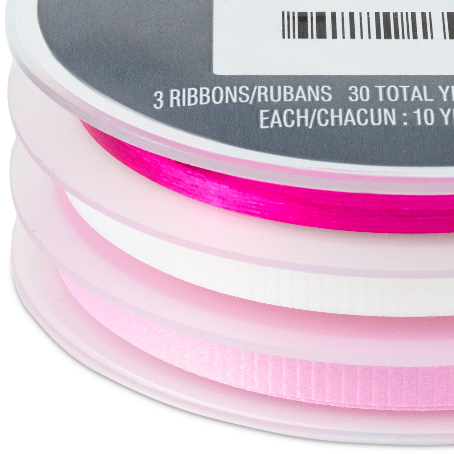 White/Pink/Hot Pink Curling Ribbons closeup view image number 3