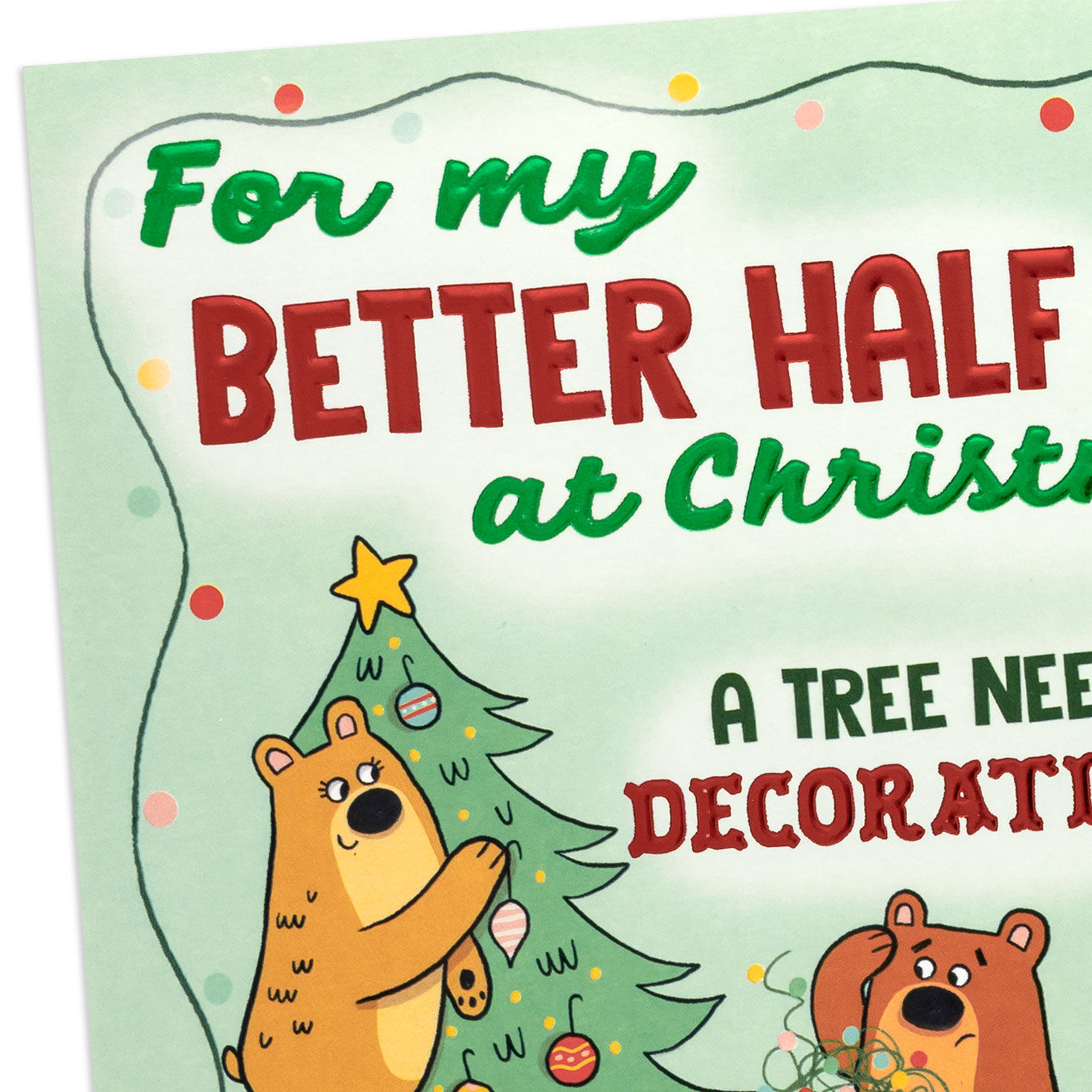 Bear Couple Pop-Up Christmas Card for Better Half Card Front Detail image number 6