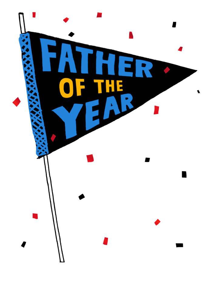 Father of the Year Pennant Father's Day Card